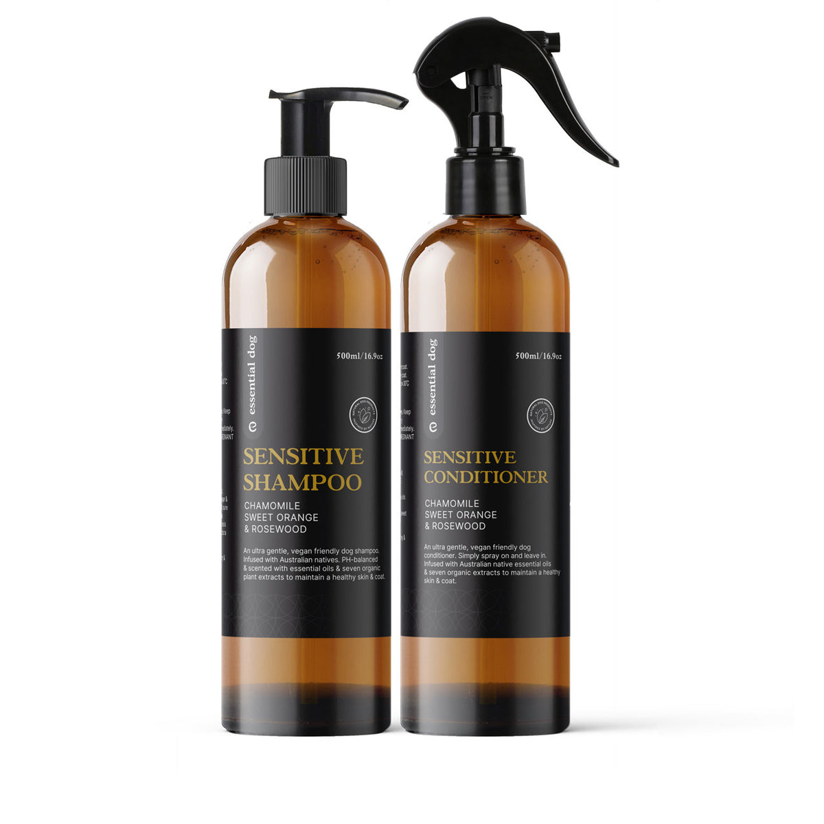 Sensitives Hundeshampoo: Kamille, Süßorange & Rosenholz