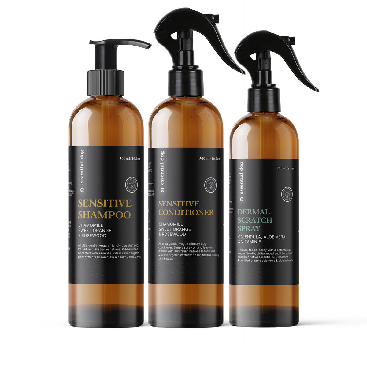 Sensitives Hundeshampoo: Kamille, Süßorange & Rosenholz