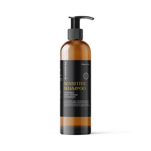 Sensitives Hundeshampoo: Kamille, Süßorange & Rosenholz