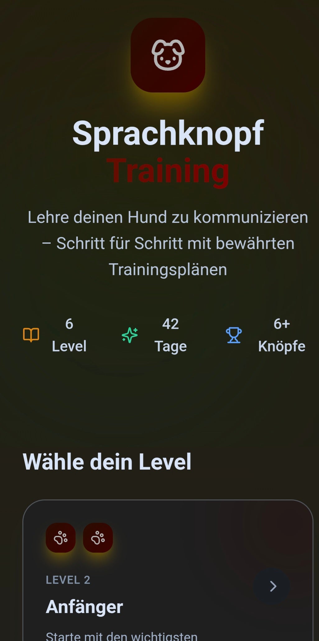 Trainings app - Pfotengespräch