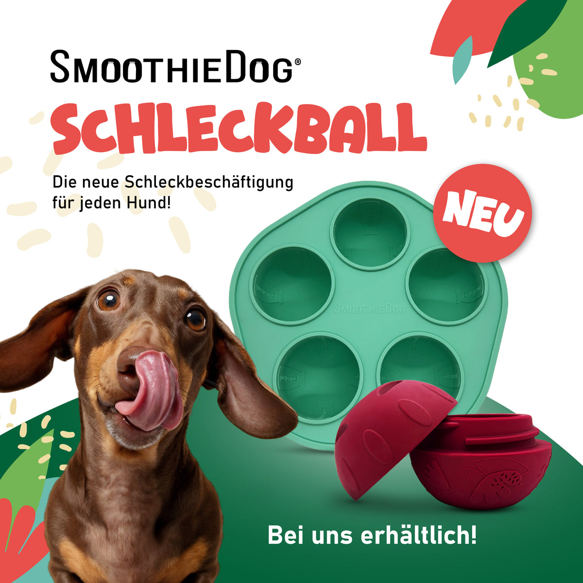 Schleckball mit Silikonform